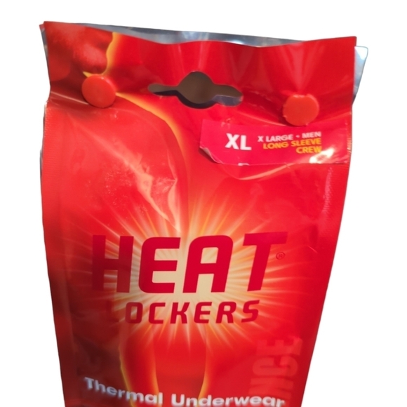 NWT Heat Lockers Men's Black Thermal Long Sleeve Crew Various Sizes - Picture 5 of 8